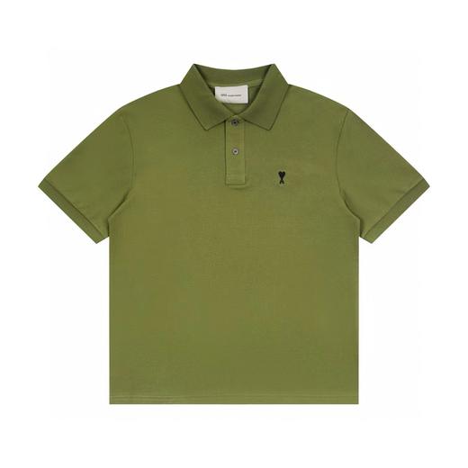 F030423黑色小爱心刺绣高品质珠光舒适百搭情侣翻领短袖polo衫 商品图5