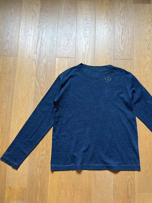 45-R领口笑脸竹节棉刺绣纯色长袖【包邮+三天无理由退换】 商品图9