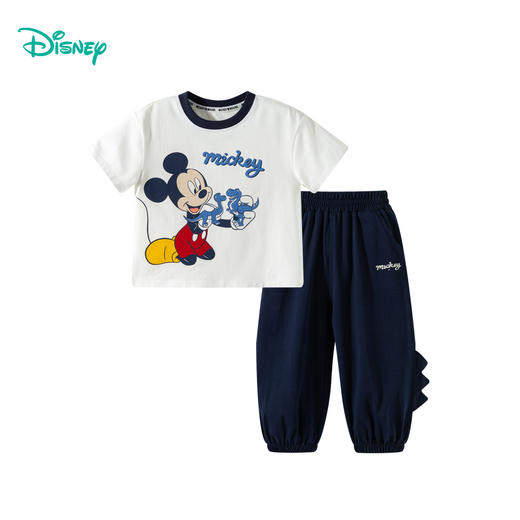 迪士尼夏日玩伴男童夏季短袖长裤套装ZD2FT023 商品图4