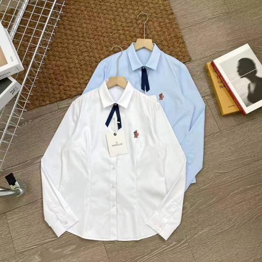 F030404简洁干净纯棉衬衫女士新款春季白色长袖职业气质休闲衬衣 商品图0