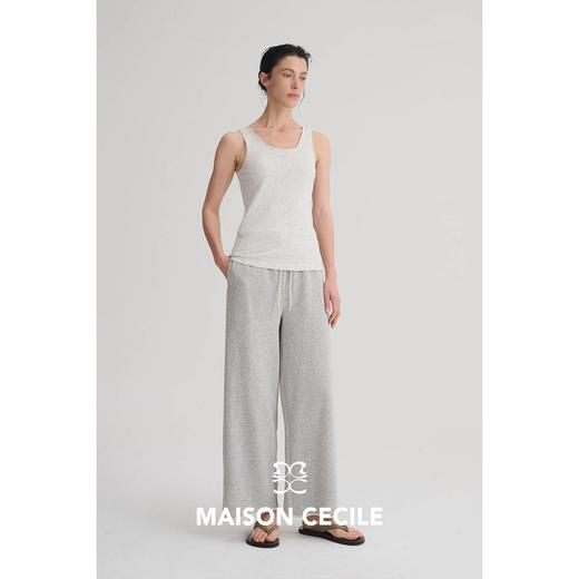 MAISON CECILE 四色|基础百搭春夏叠穿细螺纹纯色显瘦U领工字背心 商品图3