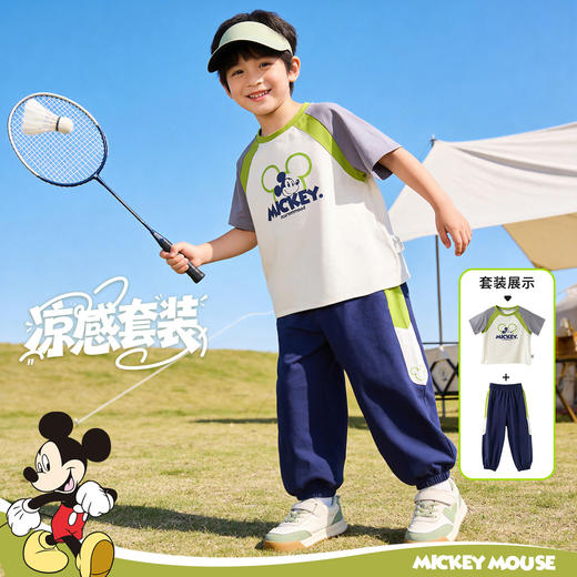 迪士尼超能玩家男童上衣长裤子短袖套装ZD2FT014 商品图3