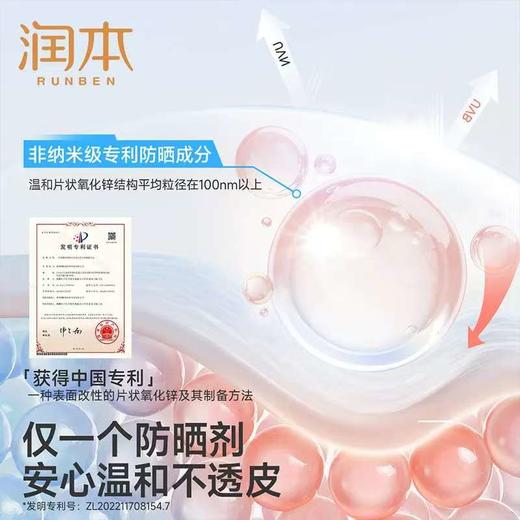 润本儿童防晒霜婴儿宝宝敏肌可用隔离紫外线男女童物理防晒乳 商品图1