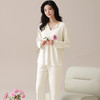 【轻梵 长袖新款莫代尔带胸垫家居服】带胸垫防凸点长袖家居服套装 宽松慵懒亲肤 无感bra 商品缩略图2