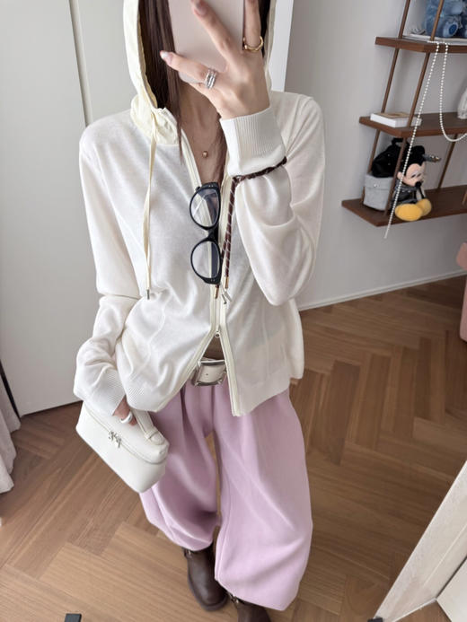 DYJ5602羊毛拼接帽衫 商品图2