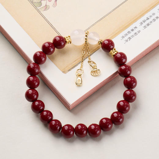 【吉葫·紫金砂手串】紫金砂红玛瑙手链串珠女高级感文玩佛珠朱砂手饰手串 商品图2