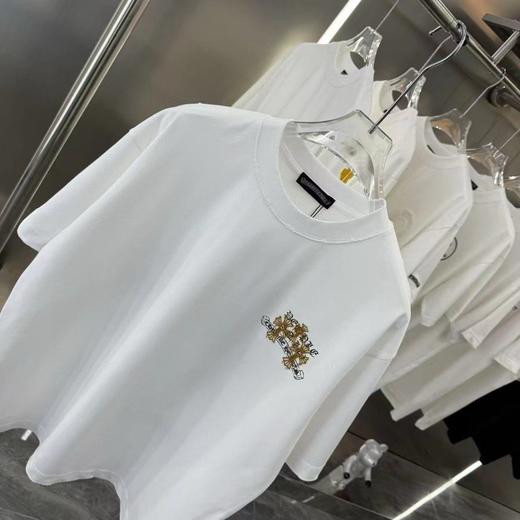 F030417新款前后图案字母绣花工艺男女同款休闲圆领短袖T恤 商品图9