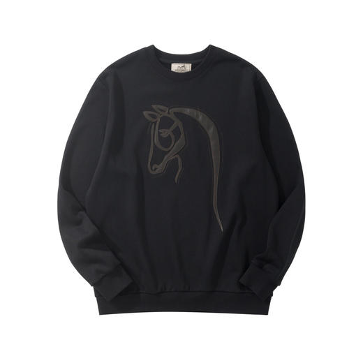 男款棉质皮革刺绣卫衣he 商品图0