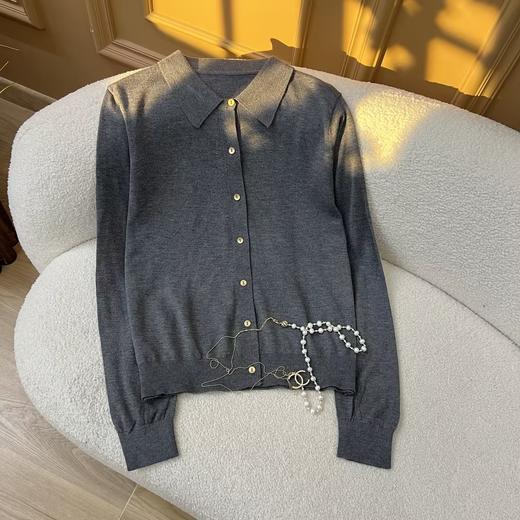 夜澜风清~真丝羊绒POLO领开衫 商品图2