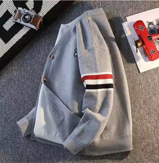 F030403春季撞色小狗狗提花纽扣装饰落肩袖透气舒适针织开衫毛衣 商品图6