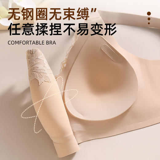 大码无痕文胸   大胸显小聚拢防下垂收副乳  全罩杯大码妈妈内衣 商品图4