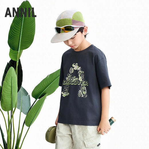 【实体店同款】男童圆领短袖针织衫夏季新款安奈儿童装AB621117 商品图1