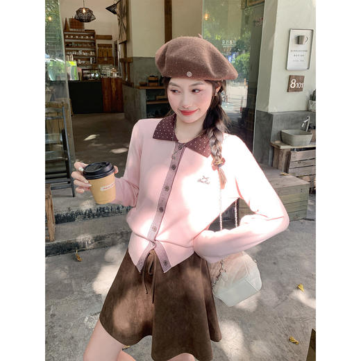 <曾小咸推荐>3.8现货秒杀 ！微信超特价！韩系翻领撞色边针织衫 日常189.99 立减100 秒杀89.99！！ 商品图4