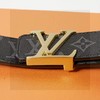 F030450男士黑色低调内涵带身满印老花字母金扣皮带腰带 商品缩略图2