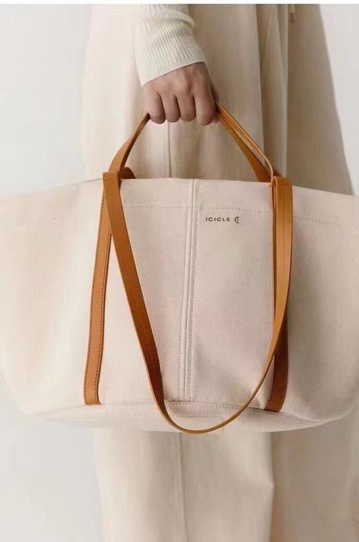 F030458帆布大容量简约实用柔软日常通勤风老钱度假风叶子包 商品图3