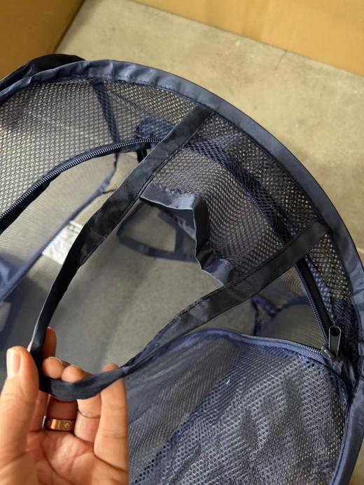 F030474大容量可折叠手提透气网格多功能收纳篮两个一组洗衣篮 商品图7