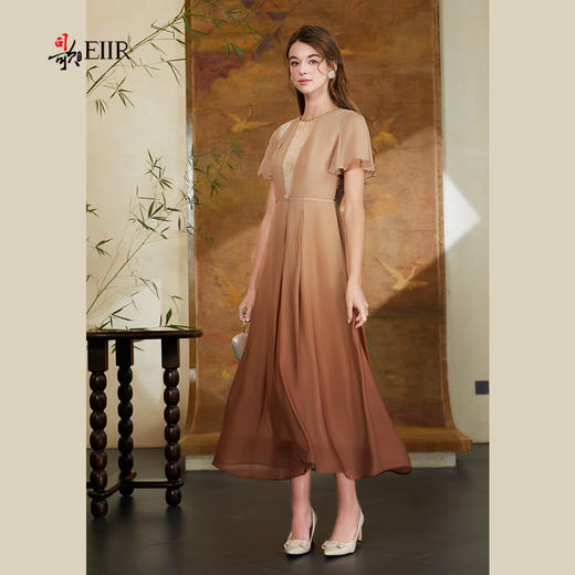 司歌渐变蕾丝重工收腰气质连衣裙A911225X 商品图3