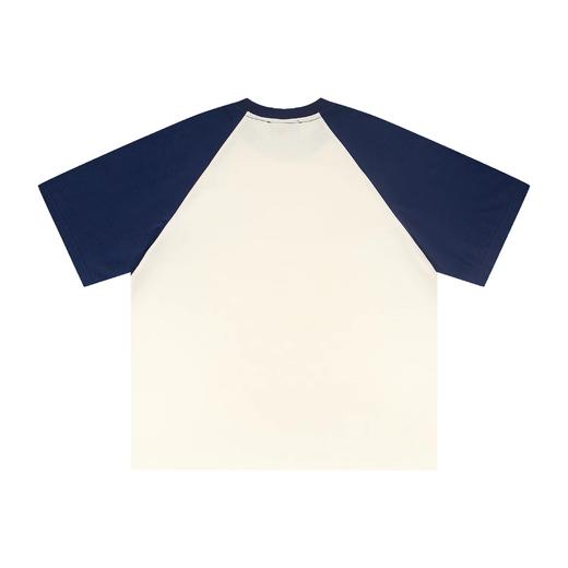 F0304115新动漫爱心毛巾绣贴布绣拼色插肩袖圆领情侣短袖T恤 商品图7