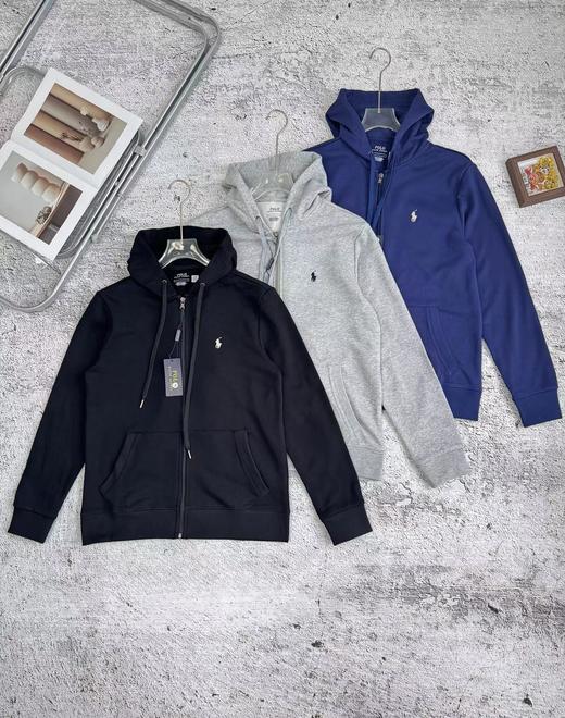 F030455小马刺绣简约宽松休闲百搭细腻柔软拉链开衫外套连帽卫衣帽衫 商品图0