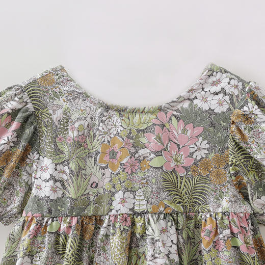 马克珍妮荟林山野女童泡泡袖纯棉小衫2026年夏装新款561025 商品图4