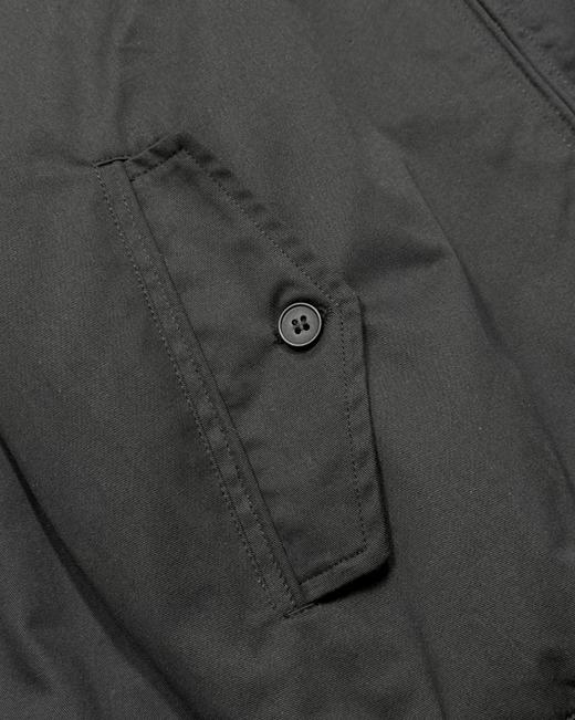 F0304113纯色刺绣Logo拉链哈林顿夹克男款黑色老钱风老干部外套 商品图11