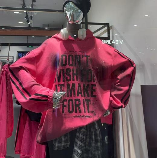 NC连帽印字母织带大版卫衣51220（红）春季161011930321 商品图1