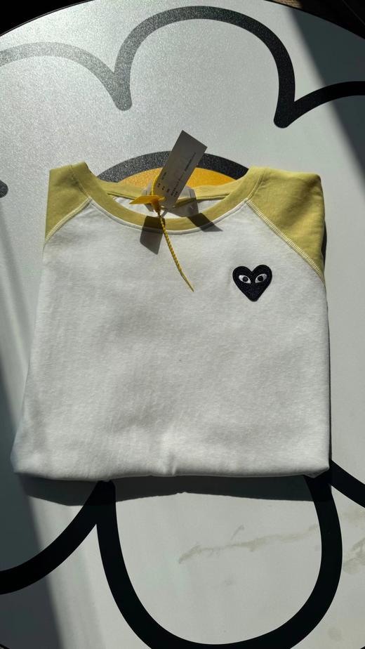 F030449新款长袖宽松时髦假两件V领腋下防走光百搭设计感条纹T恤 商品图8