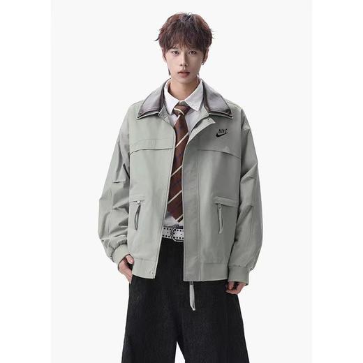 F030442宽松版型亲肤柔软立体剪裁防风保暖随性时髦翻领外套夹克 商品图5