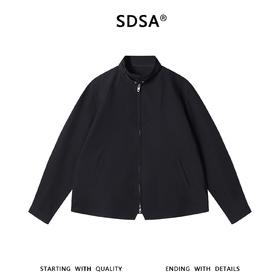 SDSA男装2026新款潮牌极简风立领夹克男女同款肌理宽松拉链外套