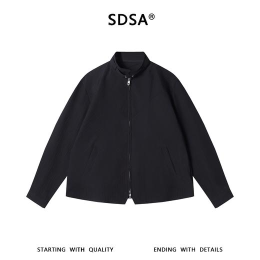 SDSA男装2026新款潮牌极简风立领夹克男女同款肌理宽松拉链外套 商品图0