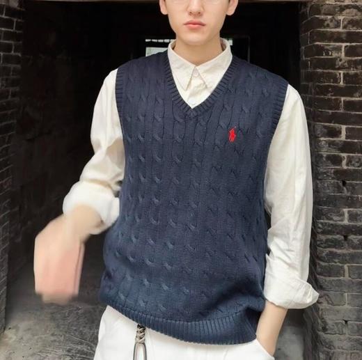 中性款绞花针织衫背心马甲ba 商品图4