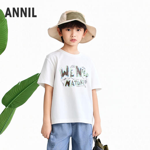 【实体店同款】男童圆领短袖针织衫夏季新款安奈儿童装AB621033 商品图1