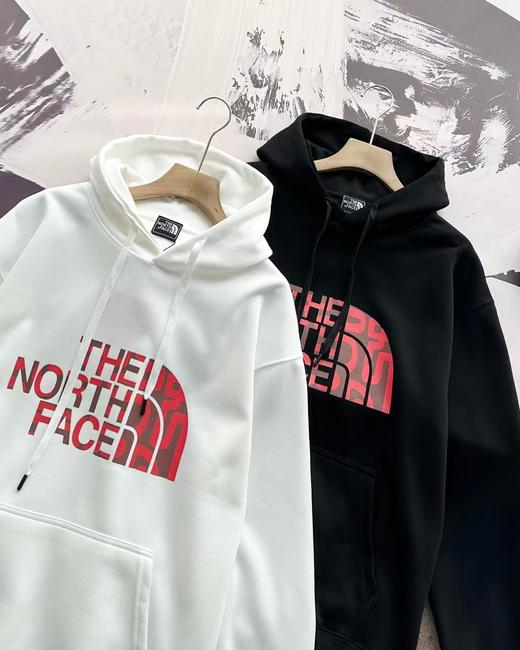 F0304100春季新品休闲百搭情侣胸前大印花双层华棉连帽卫衣 商品图2