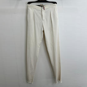 KITON 男士字母徽标刺绣休闲裤 米白色 UP1LACK0103H09000