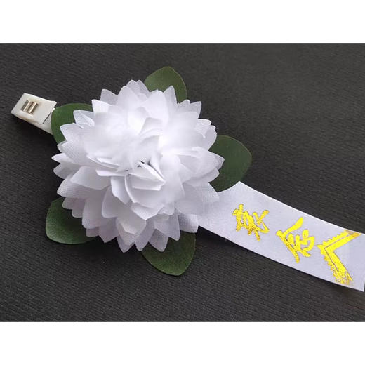 白事胸花追悼会葬礼丧葬殡仪殡葬用品胸前小白花 商品图1
