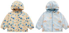 拉比童衣j6-1自然印花连帽外套LZAC102009