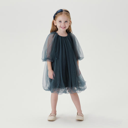 马克珍妮梦幻星月女童花苞网纱裙2026年夏装新款561059 商品图2