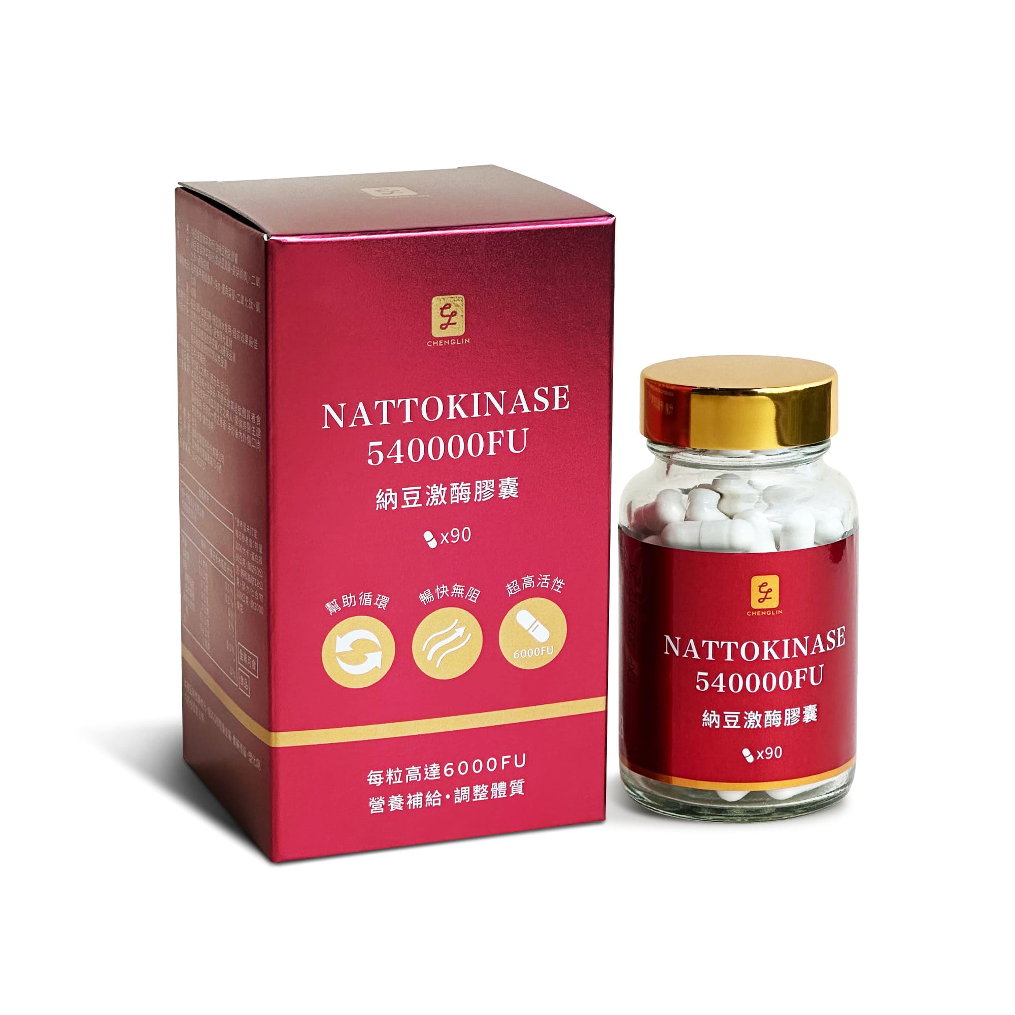 CHENGLIN澄霖纳豆激酶 90粒,每粒含6000IU