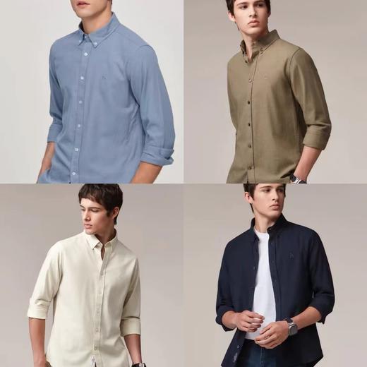 F0304103男士羊毛混纺衬衫春秋冬三季休闲日常百搭亲肤舒适上衣 商品图7