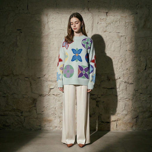 【咕咕同款】PALUOPO/PL圆领女衫ET20111R-A/约重430g帕罗 商品图7