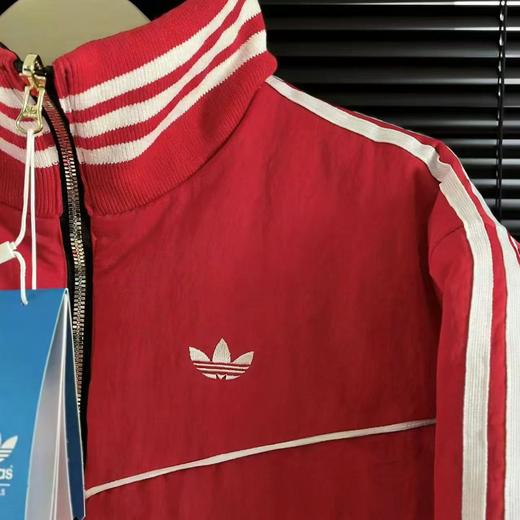 F0304121秋冬复古运动风两面穿哑光软质料保暖棉服黑红撞色外套 商品图14