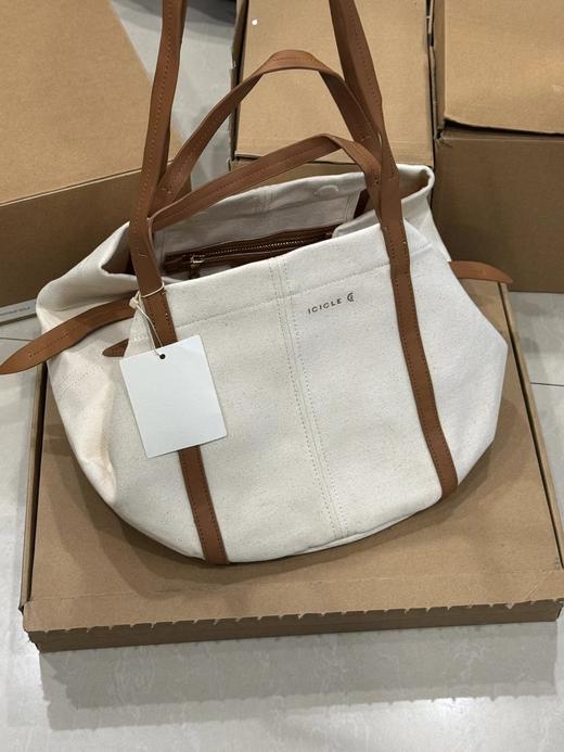 F030458帆布大容量简约实用柔软日常通勤风老钱度假风叶子包 商品图10