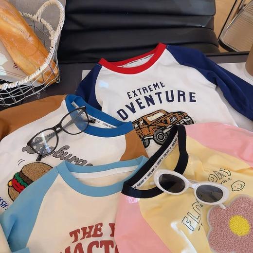 💰49.9元两件❗️【两件起拍 单件不发】【西蒙日记·儿童卡通插肩袖百搭T恤】内搭外穿都可，一件搞定所有场合！✅超柔高品质材质，无甲醛无荧光剂，软糯舒适，亲肤透气巨好穿！✅插肩袖宽松版型，上身有型 商品图5