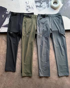 F030464刺绣新款户外男软壳裤子防风防泼水徒步登山裤长裤