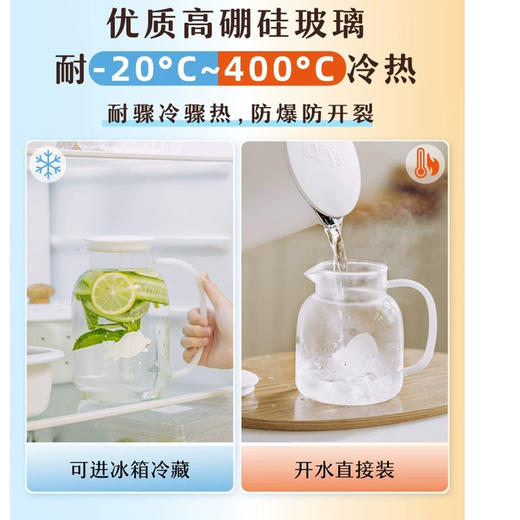 树可小白熊玻璃水壶1.2L 商品图1