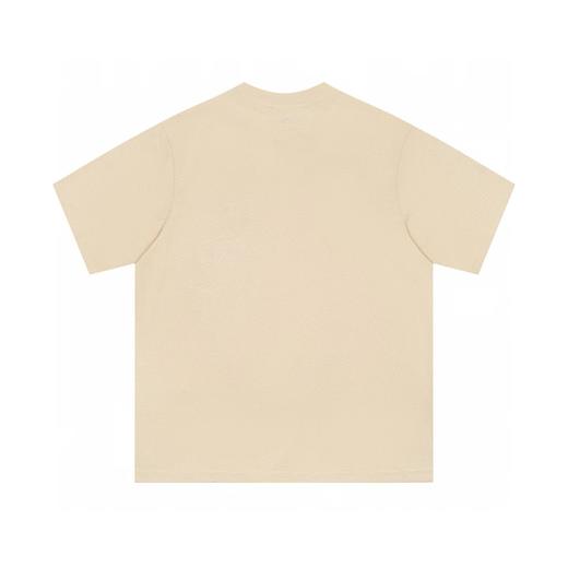 F0304116黑色小爱心刺绣圆领日常百搭双纱面料情侣短袖T恤 商品图8