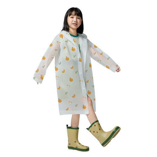 【加长大帽檐❗防雨不湿脸】儿童EVA加厚连体雨衣 防暴雨水可爱满印反复使用上学游玩雨披。rh 商品图4