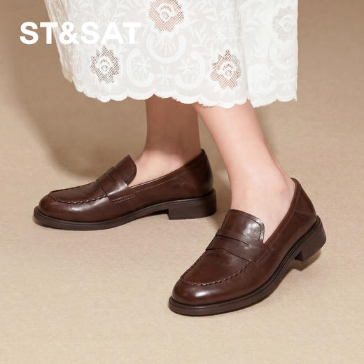 星期六26春新款学院风百搭一脚蹬乐福SSE1111191 商品图4