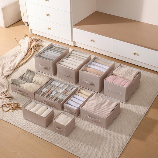 【阳离子收纳盒❗分类分区拿取方便】内衣收纳盒三合一内裤文胸袜子分隔整理盒衣服收纳箱抽屉式。rh 商品图1