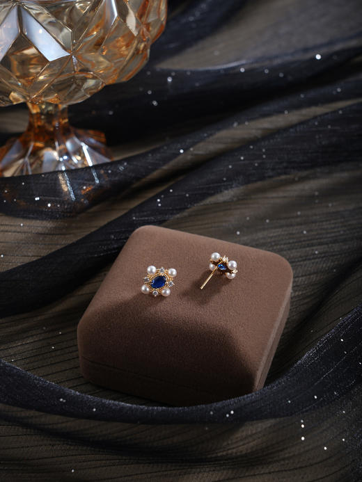 子佩集【女王风华】银S925珍珠惜王妃耳钉【MLEH041】菱形四芒星2602 商品图3